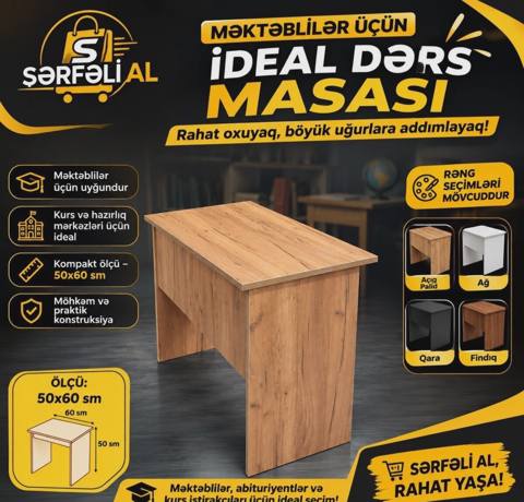 Yazı masası Qəhvəyi rəng — 49 ₼ · Ofis mebeli Yazı masası Qəhvəyi rəng