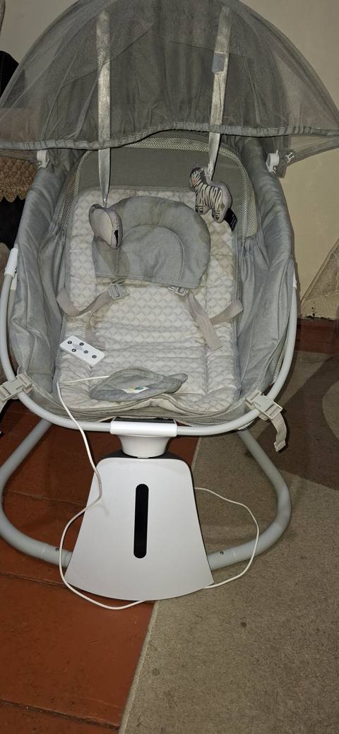 Uşaq üçün elektrikli beşik/sallanacaq kreslo - Rəng: boz - Elektriklə — 130 ₼ · Баку · Bəşikləri Uşaq üçün elektrikli beşik/sallanacaq kreslo - Rəng: boz - Elektriklə — Баку