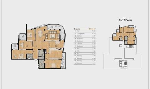 5 otaqlı Yeni tikili satılır Bakı, Səbail, Bayıl — 1 150 000 ₼ · 5+ комн. · 258 м² · 13/16 этаж · Баку, Səbail · Mənzil 5 otaqlı Yeni tikili satılır Bakı, Səbail, Bayıl — Баку