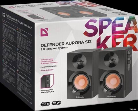 Aurora S12 2.0 Speaker system, 12W, wooden box, 220V Rəsmi iş yeri — Baku