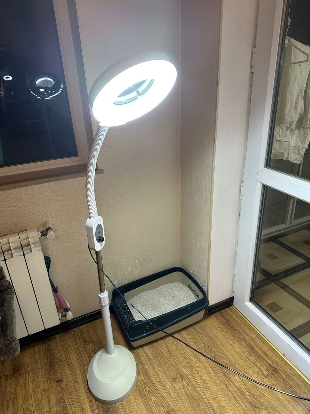 LED lupalı döşəmə lampası - 5 dioptriyalı böyüdücü şüşə ilə dairəvi — Döşəmə və stol lambaları, Bakı