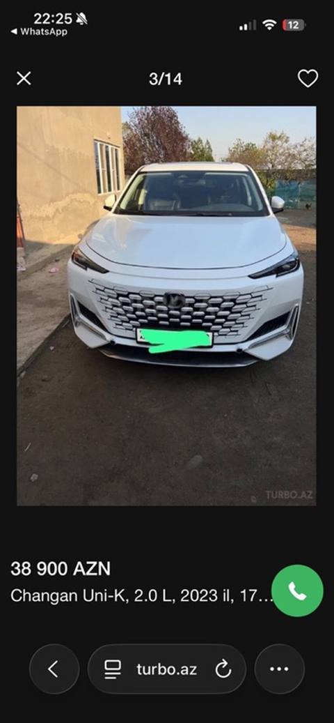 Changan Uni-K: 2 l 2023 il Krossover — 38 900 ₼ · Masazir · Avtomobillər Changan Uni-K: 2 l 2023 il Krossover — Masazir