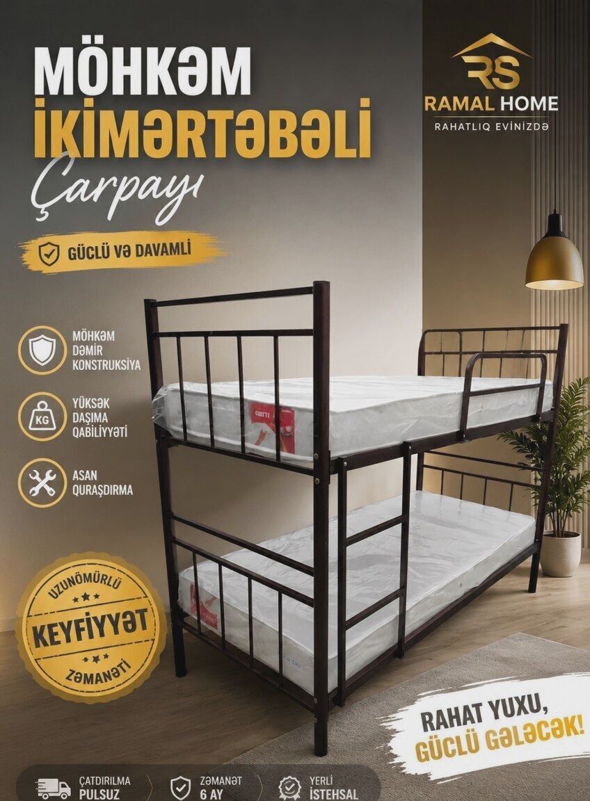 Çarpayı Qara rəng — Mebel