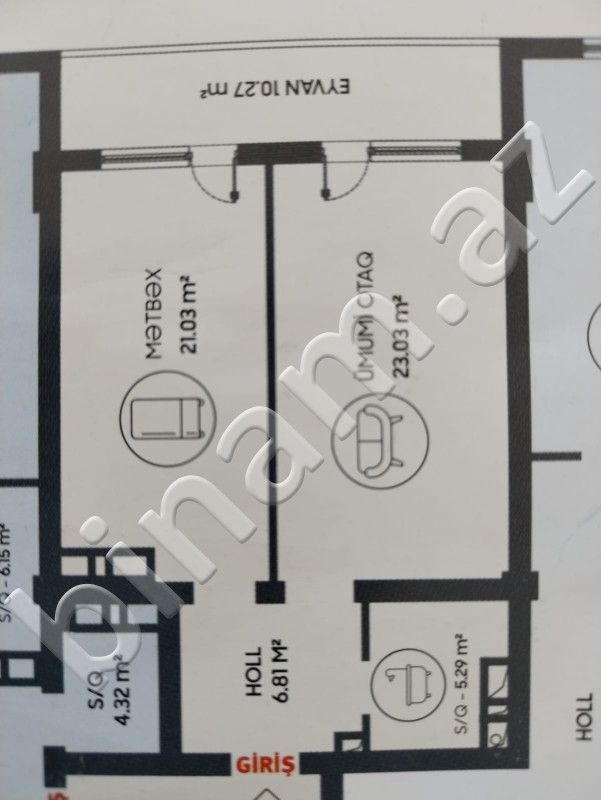 Satılık 1 odalı daire (yeni bina), 67 m² — Mənzil, Bakı (3)