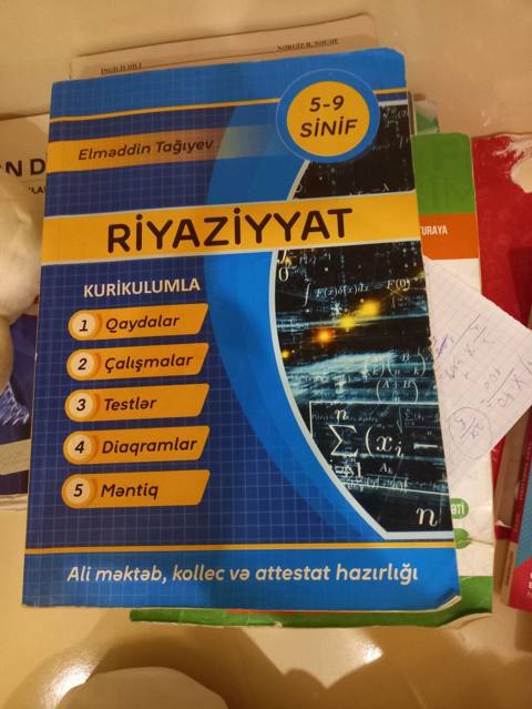 Riyaziyyat dərs vəsaiti – 5–9-cu siniflər üçün (müəllif: Elməddin — 6 ₼ · Bakı · Kitablar Riyaziyyat dərs vəsaiti – 5–9-cu siniflər üçün (müəllif: Elməddin — Bakı