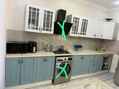 Mətbəx mebeli satilir 550azn olci 4 m üzərində qaz mermer moyka — Kitchen hoods and accessories
