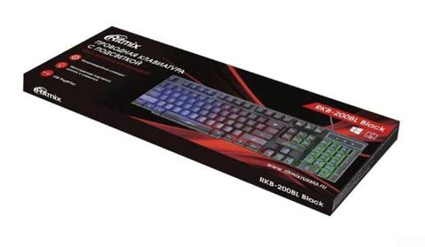 Ritmix RKB-200BL Black USB RGB Keyboard Rəsmi iş yeri olan və — Klaviaturalar və siçanlar