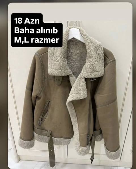 Qadınlar üçün süet görünümlü qaşın astarlı qış gödəkçəsi. - Rəng — 18 ₼ · Digah · Jaketlər Qadınlar üçün süet görünümlü qaşın astarlı qış gödəkçəsi. - Rəng — Digah