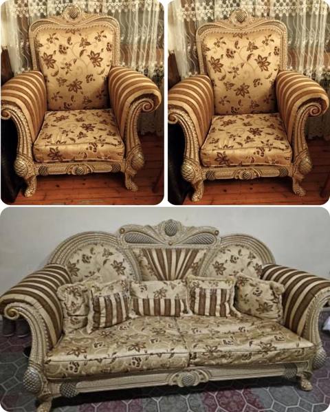 Dıvan Kreslo - Dəst: 1 divan + 2 kreslo - Klassik barokko üslubunda — Bakı