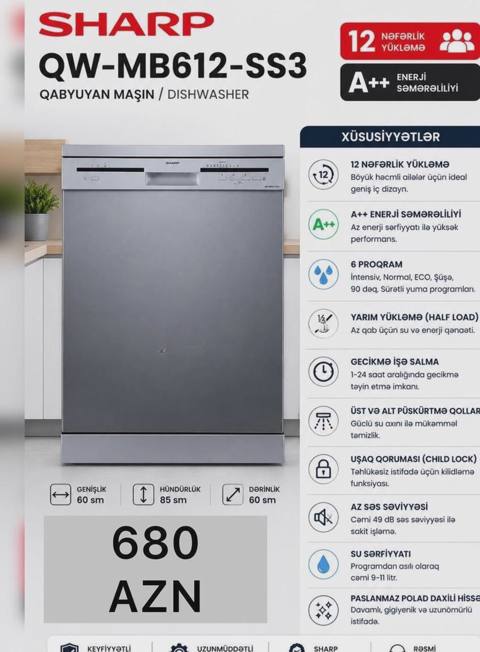 Sharp Qabyuyan maşın — Bakı