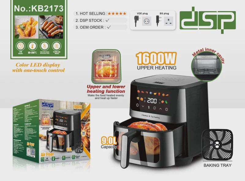 Aerofritür DSP KB2173 1600W 9L — Digər mətbəx texnikası, Bakı