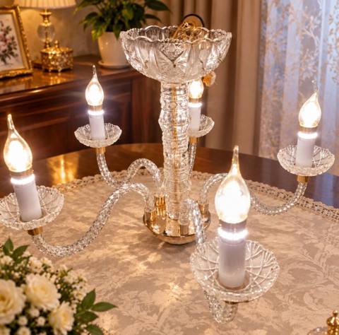 Çılçıraq, 5 lampa, Xrustal — Гянджа