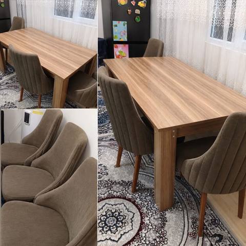 Masa dəsti satılır 350₼. Açılmır. 6 oturcağı var.Ünvan — Sumqayıt