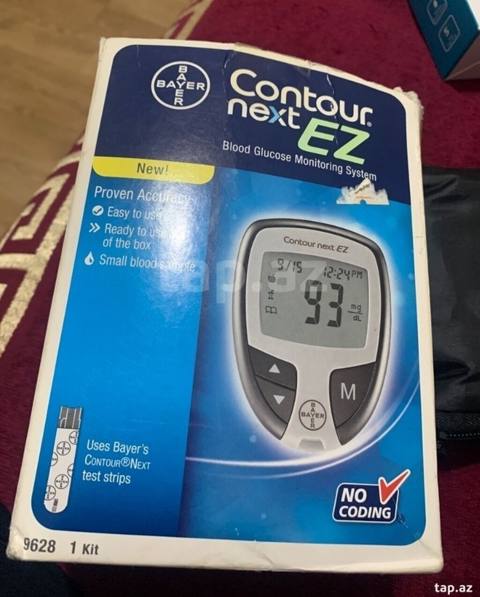 Bayer Contour Next EZ qan qlükoza ölçmə sistemi Sheker apsrati — 10 ₼ · Баку · Tonometrlər və gliukometrlər Bayer Contour Next EZ qan qlükoza ölçmə sistemi Sheker apsrati — Баку