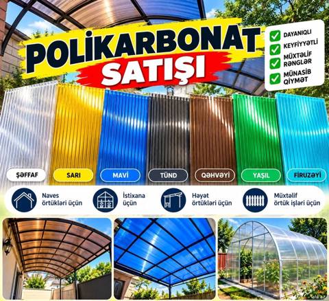 Topdan və pərakəndə polikarbonatlar. istənilən ölçüdə kəsilir — 105 ₼ · Масазыр · Dam örtükləri Topdan və pərakəndə polikarbonatlar. istənilən ölçüdə kəsilir — Масазыр