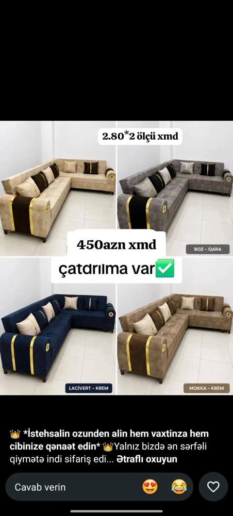 Künc divan, Yeni, Açılan, Bazalı, Vеlur parça, Şəhərdaxili pulsuz çatdırılma — Дигях