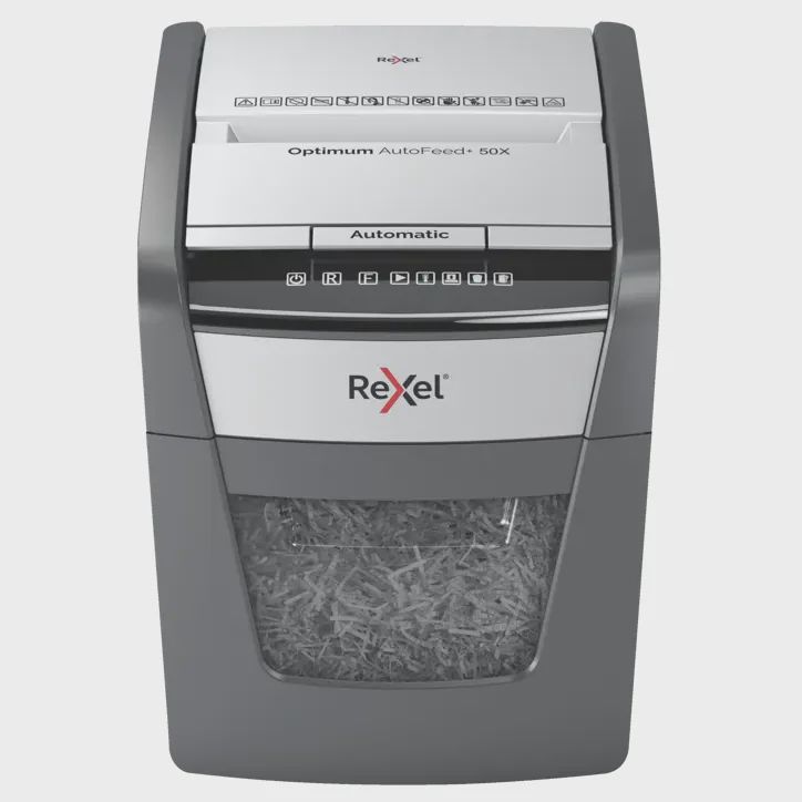 Rexel Optimum AutoFeed+ 50X Automatic Cross Cut Paper Shredder P4 — Ofis malları, Bakı