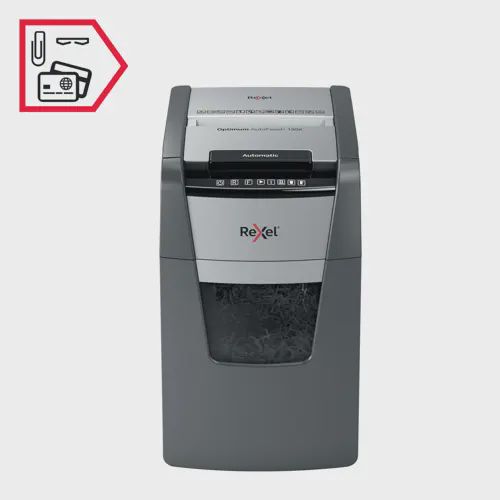 Rexel Optimum AutoFeed+ 130X Automatic Paper Shredder Particle Cut — Ofis malları, Bakı (7)