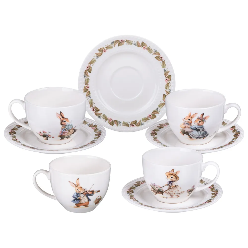 Çay dəsti Lefard Rabbits family, farfor, 4 nəfərlik 8 parça, 250 ml (425-297) — Baku