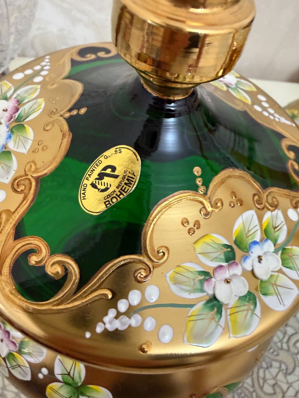 Bohemia əl işləməli şüşə qablar (2 ədəd dəst) - Mənşə: Czech — Süfrə qabı, Bakı (2)