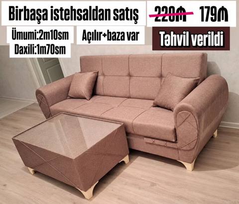 Açılan mexanizmlı divan dəsti - Material: yumşaq toxumalı parça — Жумшак эмерек топтомдору