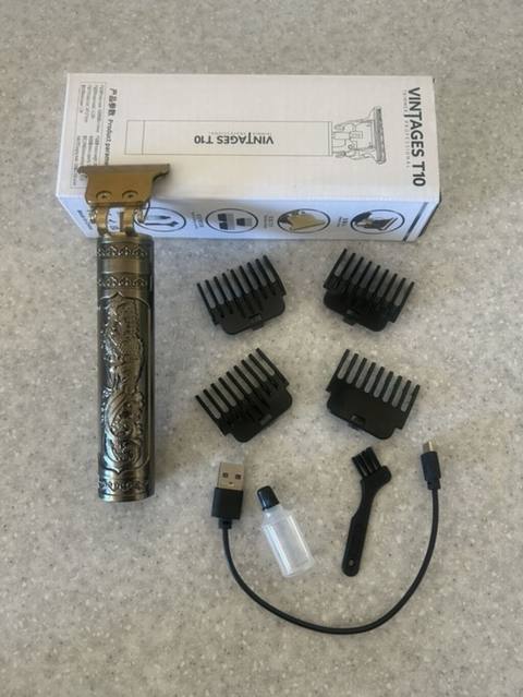 Vintages T10 peşəkar trimmer - Metal korpus, oyma naxışlı vintage — Baku