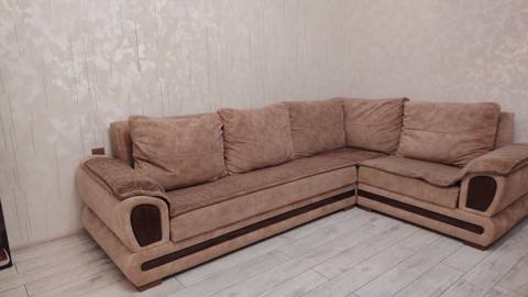 Künc divan – açılan, bazalı model - Rəng: bej/qəhvəyi tonlarda — Баку