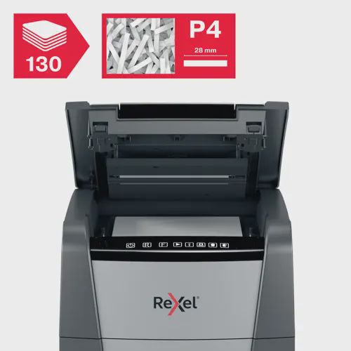 Rexel Optimum AutoFeed+ 130X Automatic Paper Shredder Particle Cut — Ofis malları, Bakı (4)