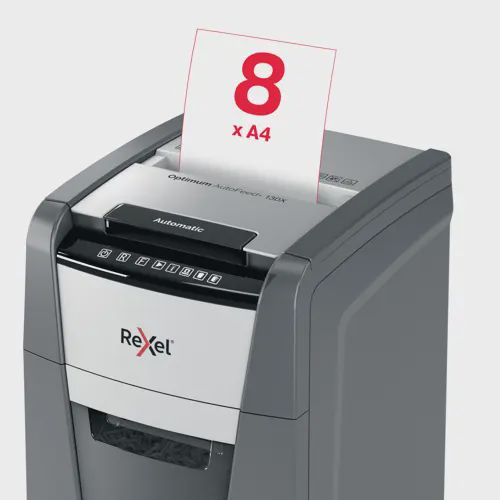 Rexel Optimum AutoFeed+ 130X Automatic Paper Shredder Particle Cut — Ofis malları, Bakı (6)