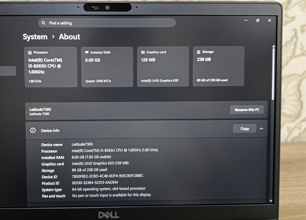 İşlənmiş Dell Latitude, 13.3 Intel Core i5, 256 GB — Dell, Bakı (3)