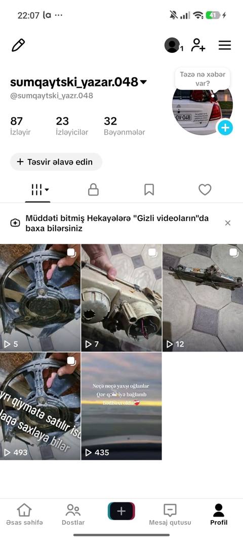 Aktiv seyfedi atılan videolar gün ərzində keşfete düşür razilaşa — Sumgayit