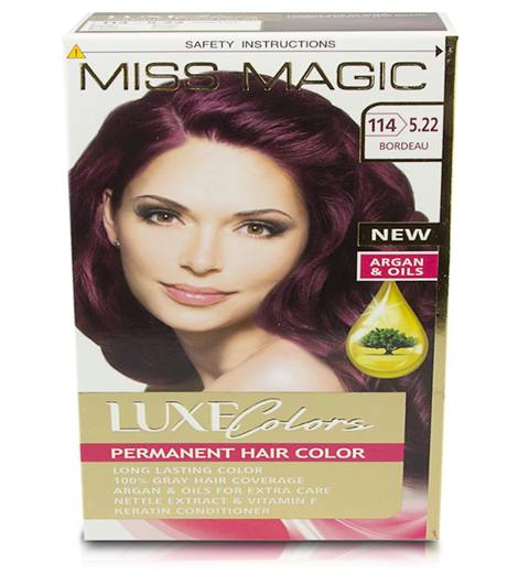 Saçlar üçün boya Miss Magic Luxe Colors №114 (5.22) Bordo, 108 q — Baku