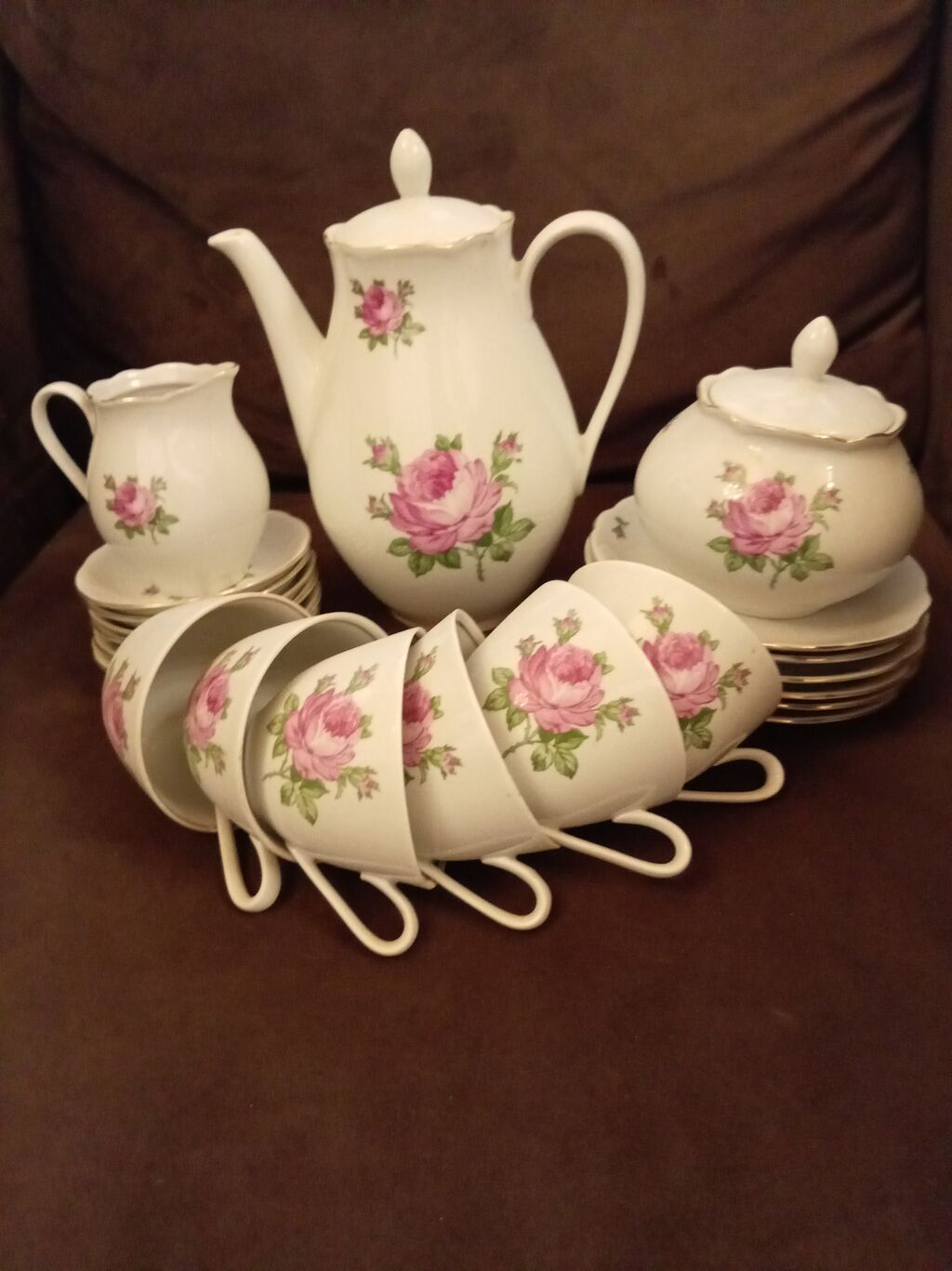 Çay dəsti, rəng - Ağ, Farfor — Süfrə qabı, Bakı (2)