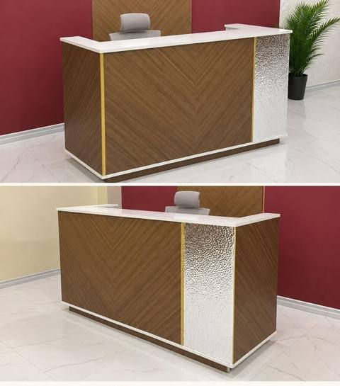 Resepsion masası satılır. Ölçü: 1.80 x 0.60 m Qiymət: 180 manat — Mobilya