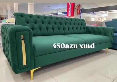 Məhsul: Yaşıl rəngli, müasir üslubda 3 yerlik divan - Dərin yaşıl — 450 ₼ · Баку · Divanlər Məhsul: Yaşıl rəngli, müasir üslubda 3 yerlik divan - Dərin yaşıl — Баку