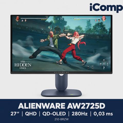 Dell Alienware AW2725D 27-inch QHD Qd-oled 280Hz Gaming Monitor (210-BRZW) — Bakı