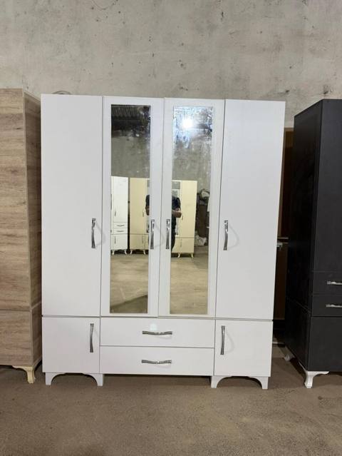Model: 4qapı + 2 alt çekmece - Ön hissədə 2 ədəd tam boy güzgü — IlksimayMebel