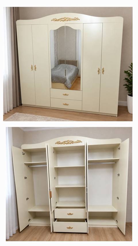 Selin – Dolab satılır Model: 5 qapılı paltar dolabı, mərkəzdə — Bakı