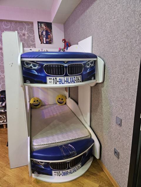 Oğlan üçün, İşlənmiş, Çarpayı, Matras ilə, Siyirməsiz, Laminat — Балаларға арналғанның бәрі