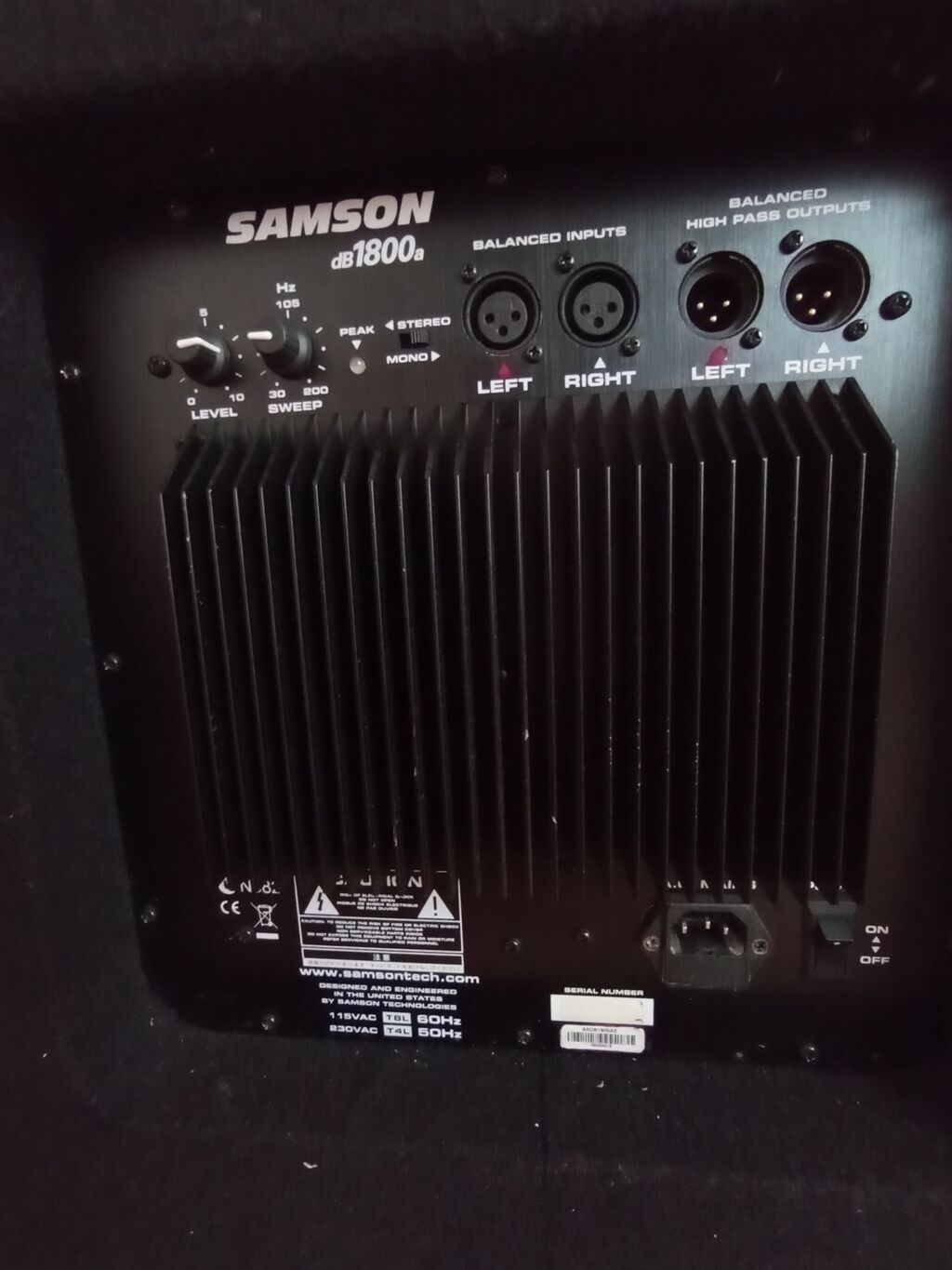 Samson dB1800a aktiv subwoofer sistemi - Model: Samson dB1800a — Dinamiklər və akustik sistemlər, Zaqatala (3)