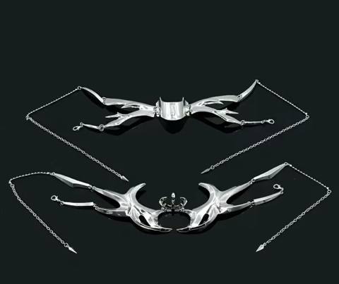 Avangard üslubda metal üz aksessuarı – modulyar maska - Material — Товарлар
