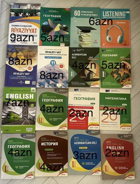 Məktəb və qəbul imtahanlarına hazırlıq üçün müxtəlif fənlər üzrə test — 6 ₼ · Баку · Kitablar Məktəb və qəbul imtahanlarına hazırlıq üçün müxtəlif fənlər üzrə test — Баку