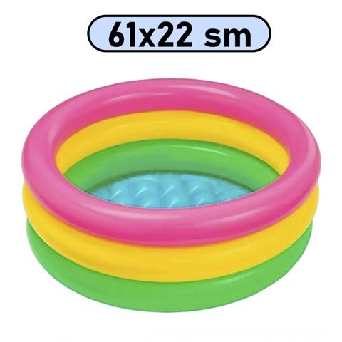 Uşaqlar üçün şişmə hovuz Intex 28TX57107, rəngbərəng, 61x22 sm, 28 l — Товары