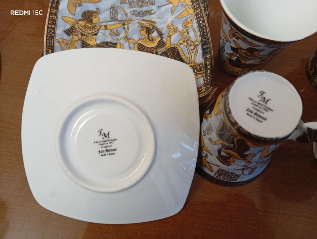 Çay dəsti, rəng - Ağ, Farfor — Süfrə qabı, Sumqayıt (3)