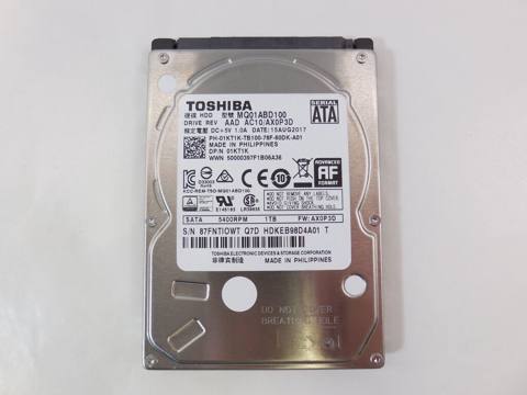 Toshiba 1TB 2.5" Hard disk yaxşı vəziyyətdə - Tutum: 1 TB — Баку