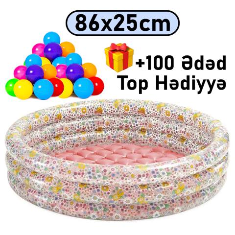 Uşaqlar üçün şişmə hovuz Intex 56TX58427T100, rəngbərəng, 86x86x25 sm, 56 l + 100 ədəd top hədiyyə — 29.34 ₼ · Баку · Hovuzlar Uşaqlar üçün şişmə hovuz Intex 56TX58427T100, rəngbərəng, 86x86x25 sm, 56 l + 100 ədəd top hədiyyə — Баку