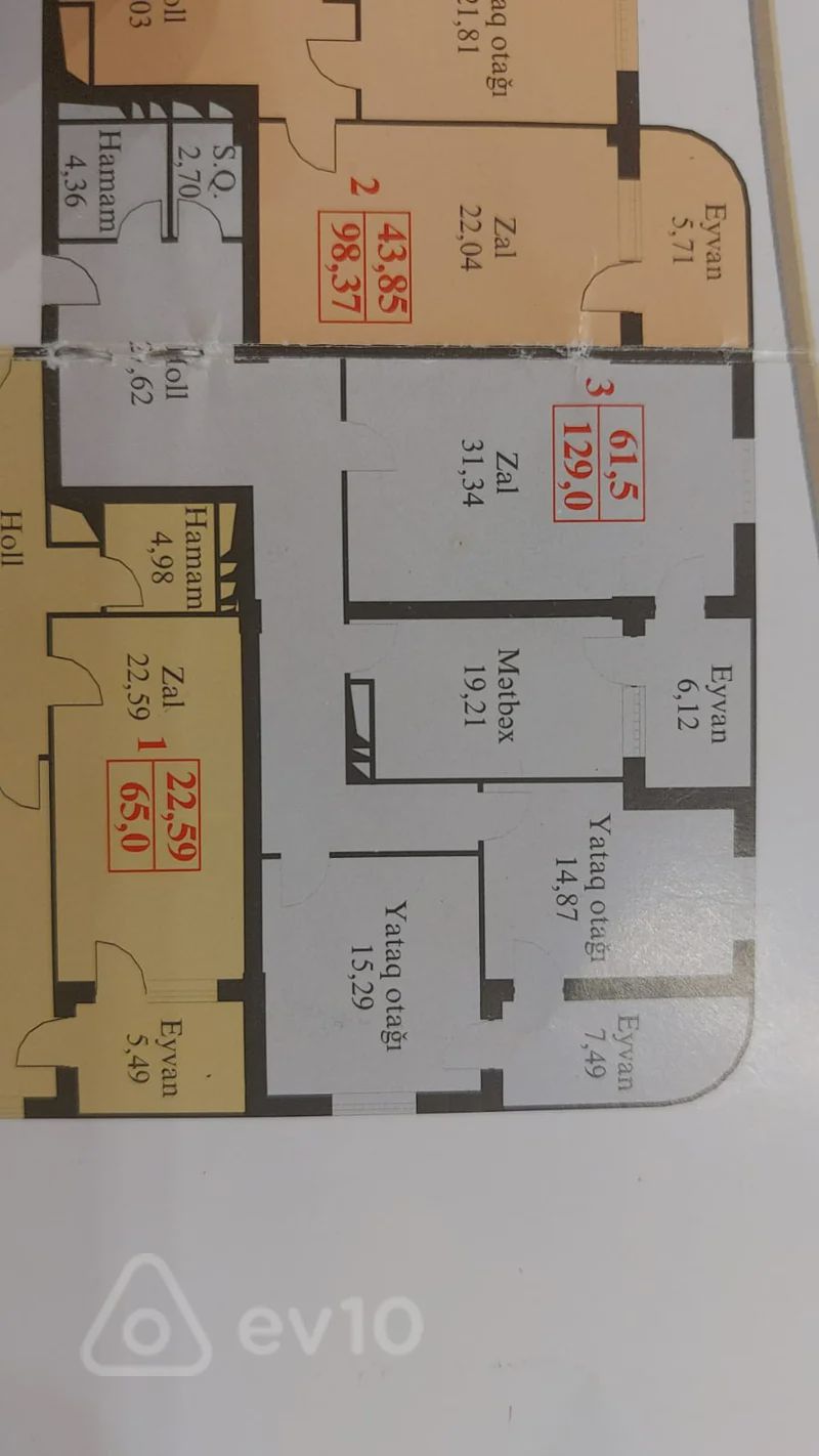 For sale: 3-room apartment (new building), 130 m² — Mənzil, Bakı (7)