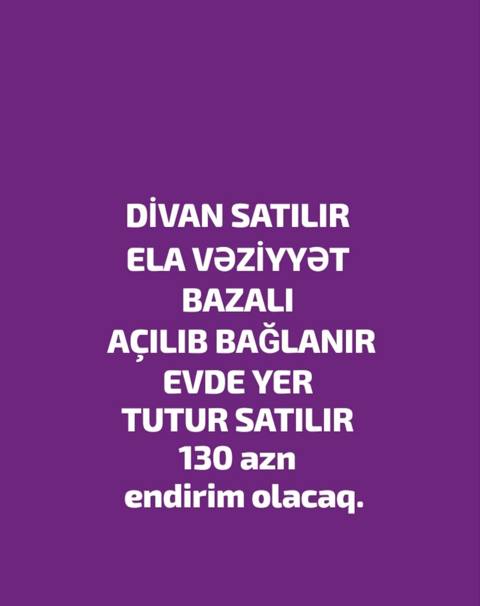 Divan-kravat, İşlənmiş, Açılan, Bazalı, Parça, Çatdırılma yoxdur — Baku
