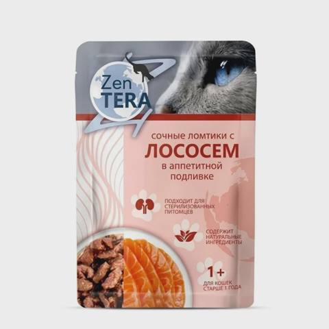 ZenTERA, yetkin pişiklər üçün yaş yem, sousda sulu dilimlər, qızılbalıq ilə (75 q) — 0.6 ₼ · Баку · Pişiklər ZenTERA, yetkin pişiklər üçün yaş yem, sousda sulu dilimlər, qızılbalıq ilə (75 q) — Баку