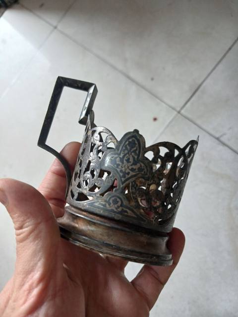 Metal stəkanaltı (podstakannik) – naxışlı klassik model 83 qr təmiz — 270 ₼ · Баку · Süfrə sərvisin üçün əşyalar Metal stəkanaltı (podstakannik) – naxışlı klassik model 83 qr təmiz — Баку